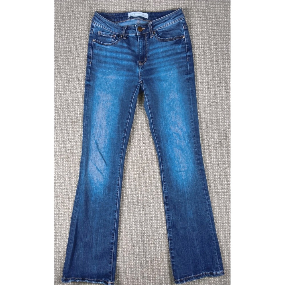 Buckle BKE Women's 26x31.5 Stella Slim Fit Mid Rise Tailored Bootcut Denim Jeans